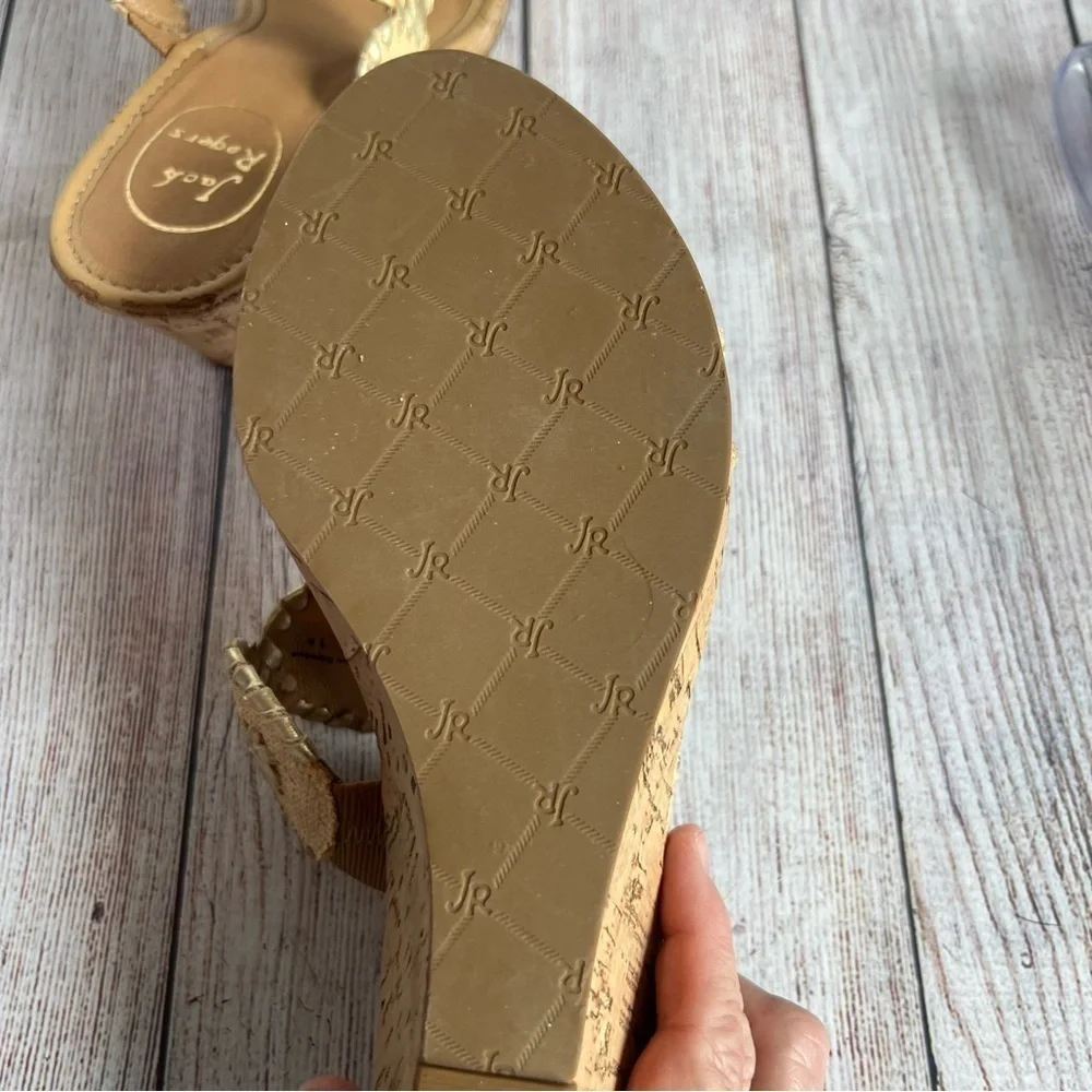Jack Rogers Mid Lauren Wedge Sandals 9M